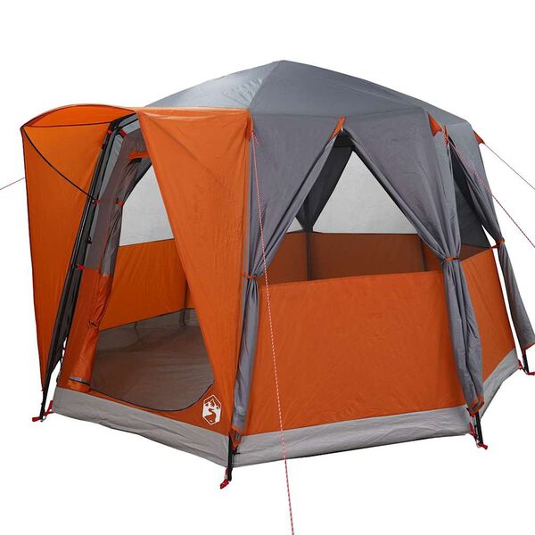 vidaXL Tent Cabină cu acoperiș Gri și Portocalie 320 x 320 x 203 cm