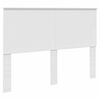 vidaXL Cadru de pat cu headboard Alb 140 x 200 cm Lemn compozit