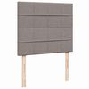 vidaXL Pat box spring cu saltea, taupe, 120x190 cm material textil