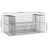vidaXL Bancă grădină, design gabion, 143x71x65,5cm, lemn pin impregnat