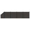 vidaXL Set de Gard 5 buc. 792 x 186 cm WPC și Aluminiu Negru