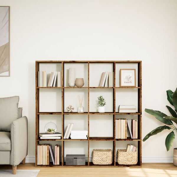 vidaXL Bibliotecă, lemn vechi, 137,5x29x137,5 cm, lemn prelucrat