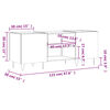 vidaXL Dulap pentru discuri gri sonoma, 121x38x48 cm, lemn prelucrat