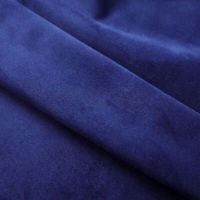 vidaXL Draperii opace cu inele, 2 buc., albastru, 140x225 cm, catifea