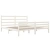 vidaXL Cadru de pat Super King, alb, 180x200 cm, lemn masiv de pin