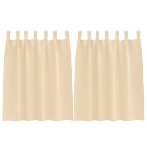 vidaXL Perdele Opaque cu Inel 2 buc. Crem 140 x 140 cm Poliester