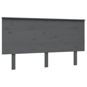 vidaXL Tăblie de pat, gri, 144x6x82,5 cm, lemn masiv de pin