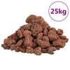 vidaXL Roci vulcanice, 25 kg, roșu, 1-2 cm