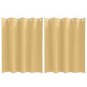 vidaXL Perdele Opaque cu Inel 2 buc. Bej 140 x 140 cm Poliester