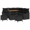 vidaXL Set de canapele pentru grădină 8 buc. Negru poliratan