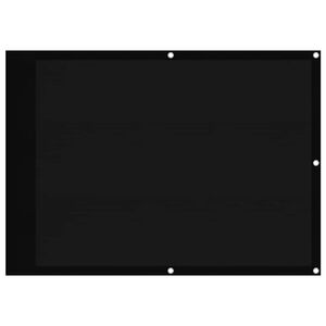 vidaXL Paravan de balcon, negru, 75x700 cm, 100% poliester oxford