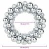 vidaXL Coronite cu bile de Craciun 2 pcs Argintiu 33 x 33 x 7 cm
