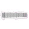 vidaXL Cușcă câini cu acoperiș și uși, gri, 8x2x2 m, oțel galvanizat