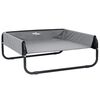 vidaXL Pat pentru c&acirc;ini Manual Gri deschis 85 x 85 x 33 cm Oțel