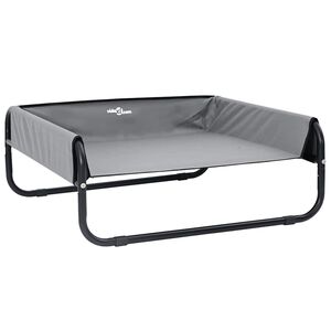 vidaXL Pat pentru c&acirc;ini Manual Gri deschis 85 x 85 x 33 cm Oțel