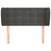 vidaXL Tăblie de pat cu aripioare gri închis 103x23x78/88 cm catifea