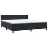 vidaXL Pat box spring cu saltea, negru, 200x210 cm, catifea