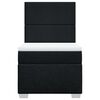 vidaXL Pat box spring cu saltea, negru, 80x200 cm, textil