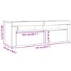 vidaXL Dulap TV cu LED stejar artizanal 120x35x40 cm lemn prelucrat