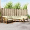 vidaXL Set de canapele de exterior cu pernă 6 pcs Natural și Crem