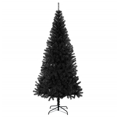 vidaXL Pom de Crăciun artificial cu suport, negru, 180 cm, PVC