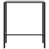 vidaXL Masă de bar, negru, 100x50x110 cm, oțel vopsit electrostatic