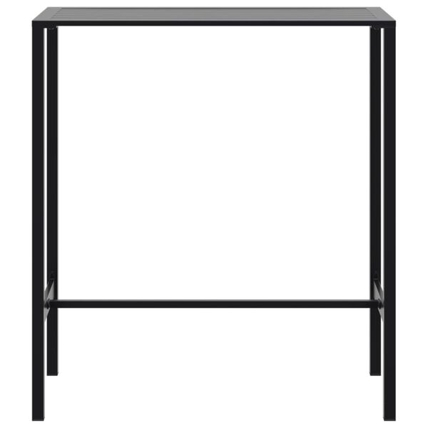 vidaXL Masă de bar, negru, 100x50x110 cm, oțel vopsit electrostatic