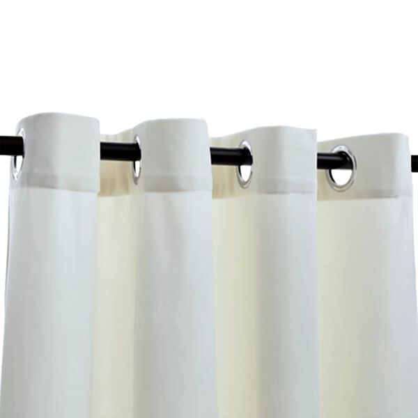 vidaXL Perdele opace cu inele, 2 buc., crem, 140x175 cm, catifea