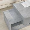 vidaXL Masă de cafea Gri din beton 105 x 50 x 32,5 cm Lemn compozit