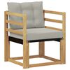 vidaXL Canapea de exterior Lemn solid de Acacia și Textilene Alb