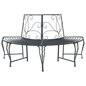 vidaXL Bancă cu arbori 4-Număr de locuri 160 x 80 x 89 cm Oțel