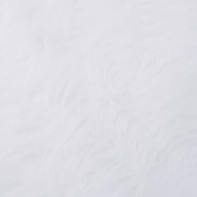 vidaXL Covor fustă brad Crăciun, alb, 150 cm, blană artificială