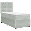 vidaXL Pat boxspring cu saltea Gri deschis 90 x 200 cm Catifea