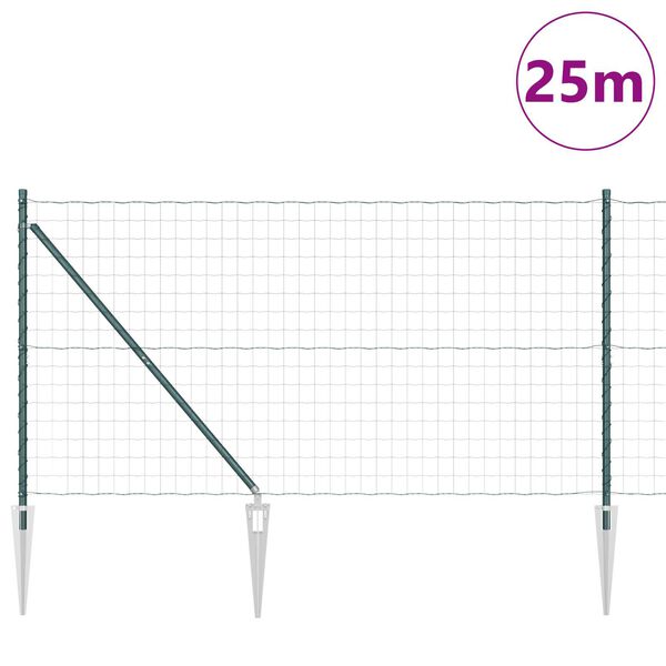 vidaXL Gard cu St&acirc;lp Verde 1,2 x 25 m Oțel