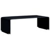 vidaXL Măsuță de cafea, negru, 98x45x31 cm, sticlă securizată