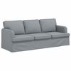 vidaXL Canapea 2 pcs Gri deschis 144 x 80 x 85 cm țesătură