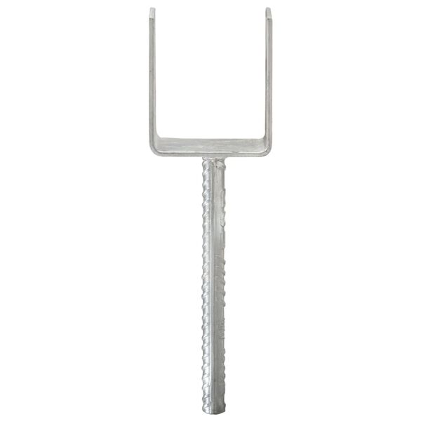 vidaXL Ancore de gard, 6 buc., argintiu, 10x6x30 cm, oțel galvanizat