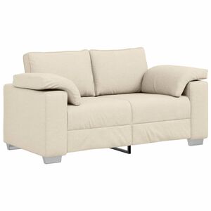 vidaXL Canapea cu 2 locuri Bej 160 cm Material textil din in