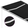 vidaXL Copertină retractabilă manual cu LED, antracit, 350x250 cm
