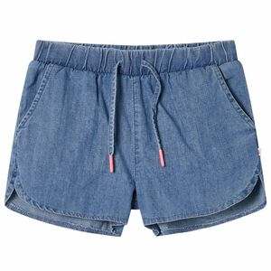 vidaXL Pantaloni scurți pentru copii, albastru denim, 104
