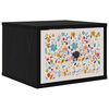 vidaXL Noptieră suspendată MAINZ Stejar Negru 36 x 33 x 25 cm