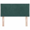 vidaXL Tăblie LED cu headboard Verde închis 100 cm Piele artificială