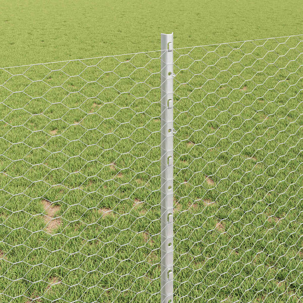 vidaXL Gard cu St&acirc;lp Argintiu 1 x 50 m Oțel