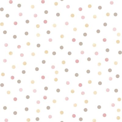 Noordwand Tapet „Mondo baby Confetti Dots”, roz, alb și maro