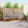 vidaXL Set canapea sectională cu pernă 8 pcs Gri natural și deschis