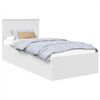 vidaXL Cadru de pat cu headboard Alb 90 x 190 cm Lemn prelucrat