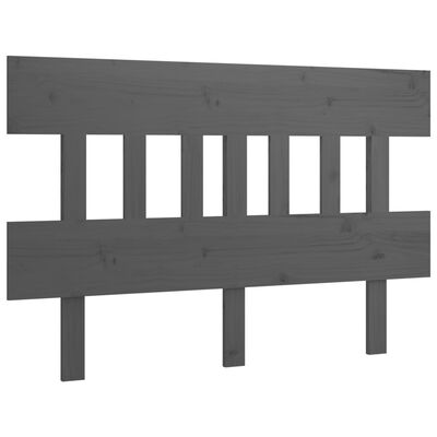 vidaXL Tăblie de pat, gri, 163,5x3x81 cm, lemn masiv de pin