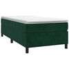 vidaXL Pat box spring cu saltea, verde &icirc;nchis, 80x200 cm, catifea