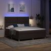 vidaXL Pat cu arcuri cu saltea cu headboard Maro 180 x 200 cm țesătură