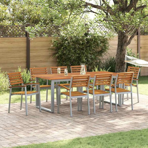 vidaXL Scaun pentru Grădină 8 pcs Maro 56 x 57 x 87 cm